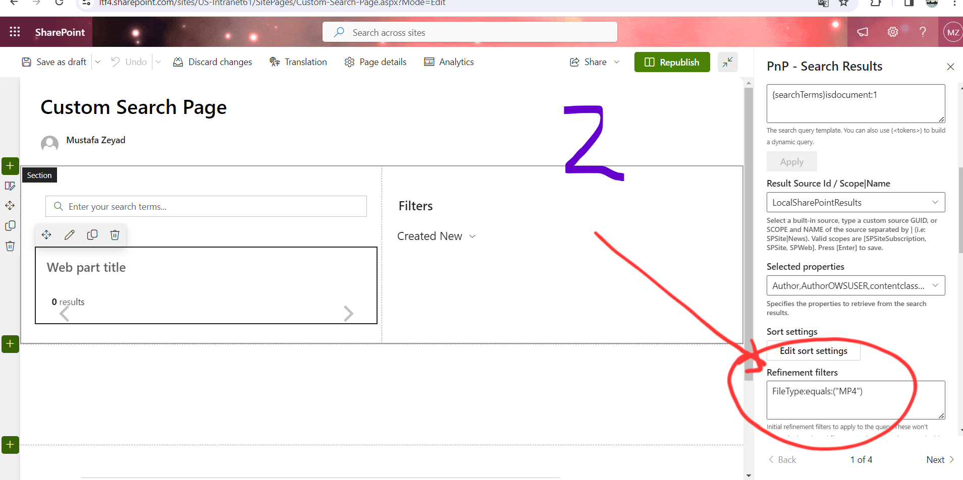 There is a problem searching in 