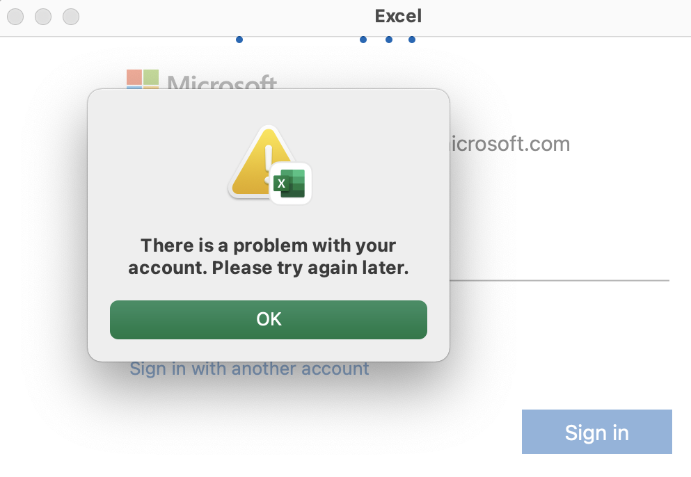 cannot log into microsoft 365 account