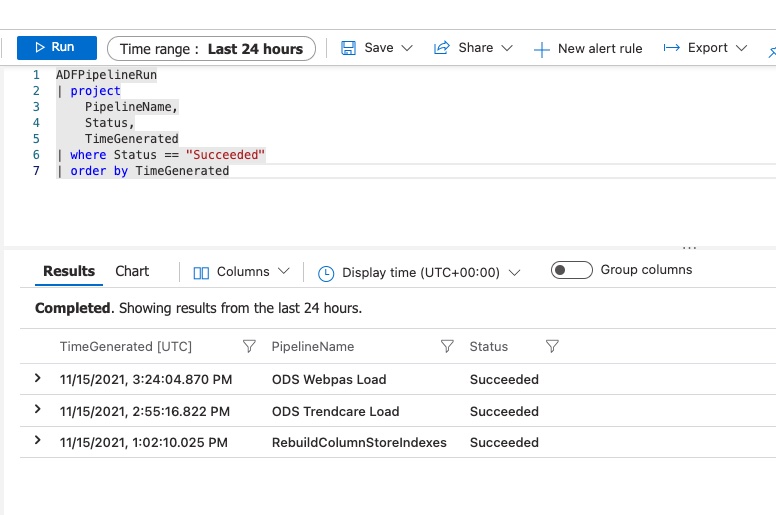 Rows missing in Log Analytics for Azure Data Factory - Microsoft Q&A