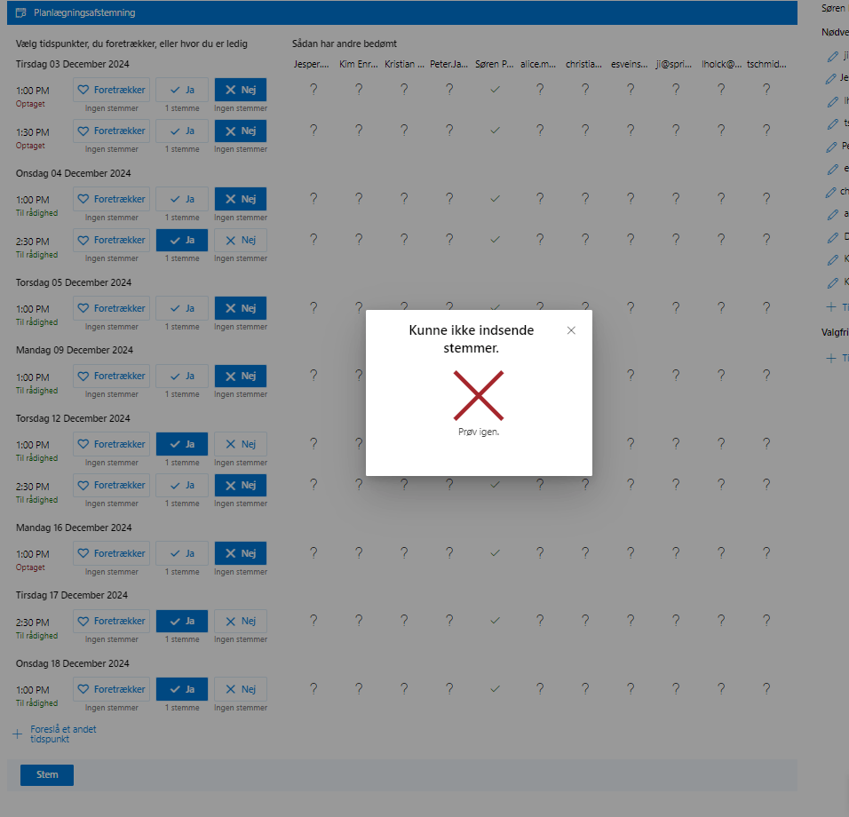Scheduling Poll - External User has no method of verifying their ...