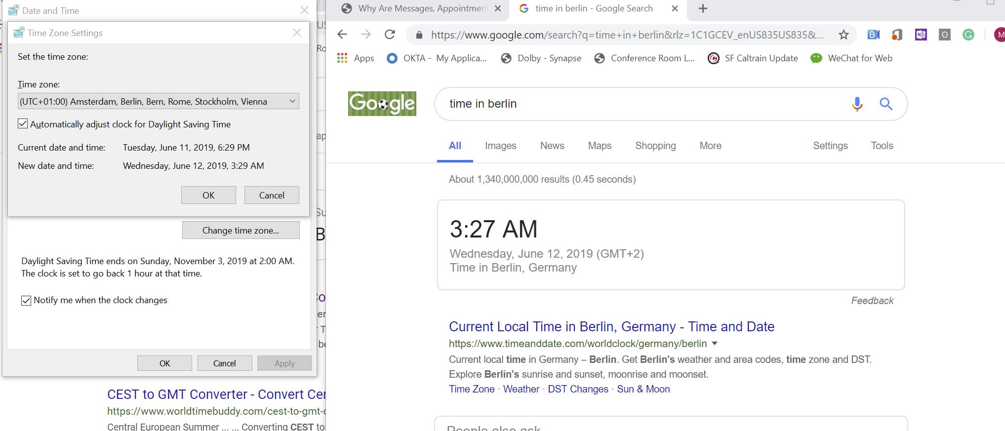 Outlook is not adjusting European Cities timezones to CEST - Microsoft Q&A