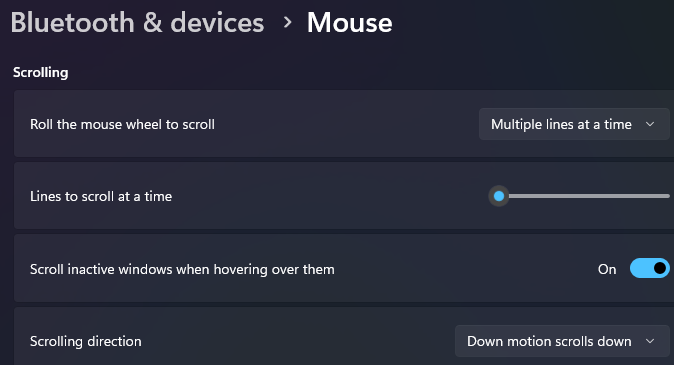Disable smooth scrolling in WIndows 11 - Microsoft Q&A