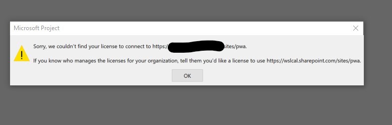 Created project using Trial of Microsoft Project 1 , bought license to ...