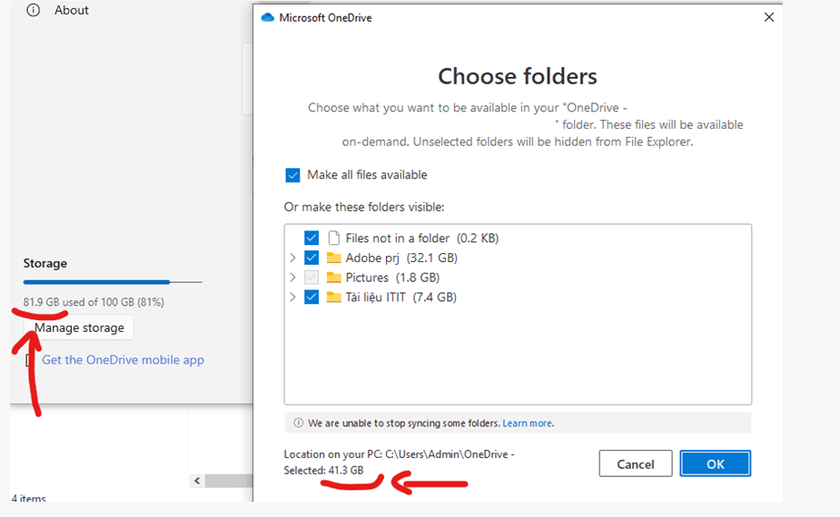 Onedrive missing huge amount of storage - Microsoft Q&A
