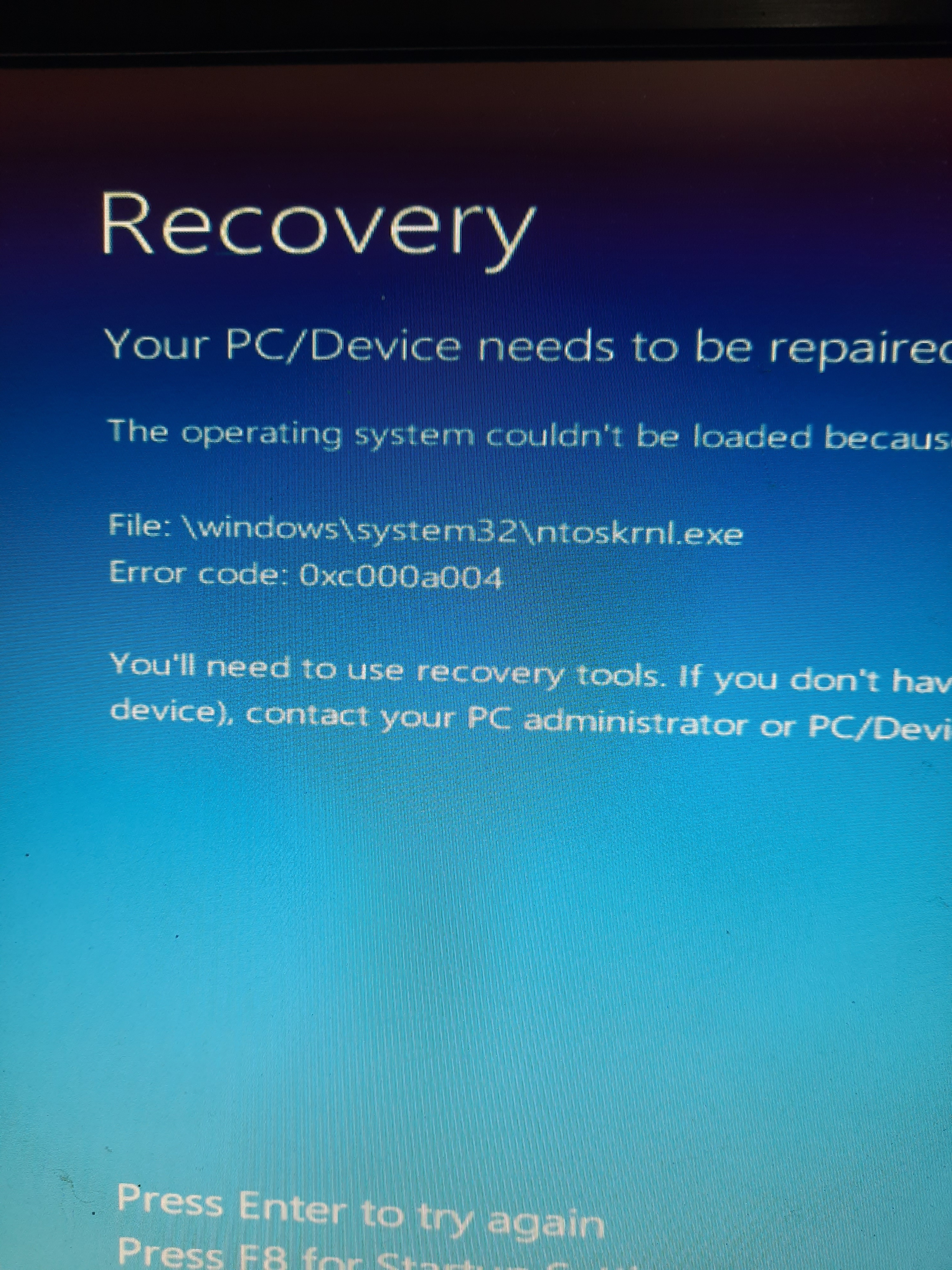 Facing issues after the new update for windows 10 with endless loop of ...