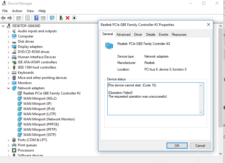 Windows 10 1703/1709 Update - Realtek PCIe GBE Family Controller - the ...