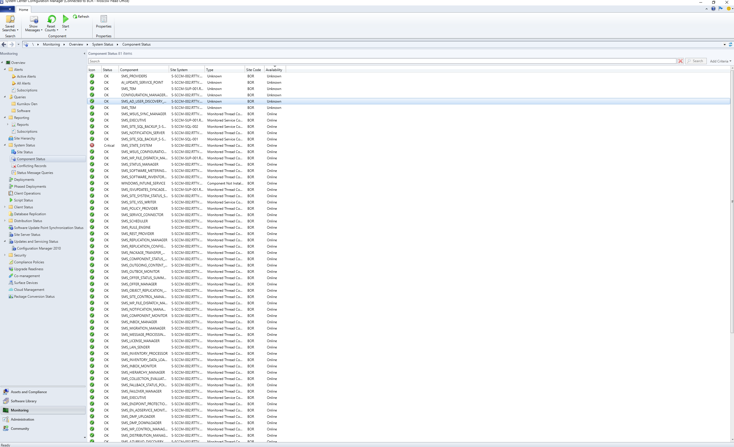 SCCM - error communicating with component ... - Microsoft Learn