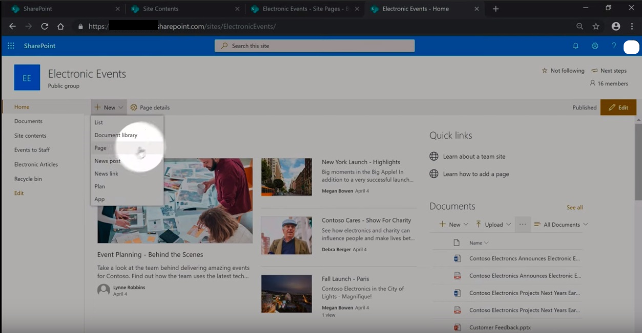 SharePoint 365 layout question missing +New button - Microsoft Q&A