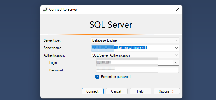 couldn't connect with my sql server. - Microsoft Q&A