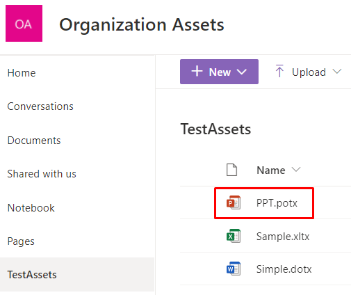 Template library Sharepoint Online - Microsoft Q&A