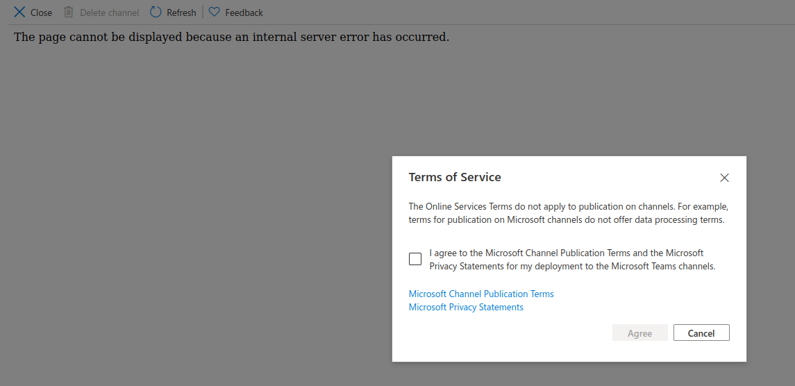 Cannot Add Any Channel to Azure Bot - Microsoft Q&A