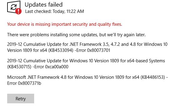 Windows Update not working - Microsoft Q&A
