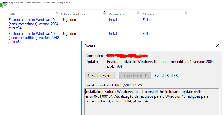 Trouble to upgrade windows 10 1909 to 2004 or 20h2 by wsus - Microsoft Q&A