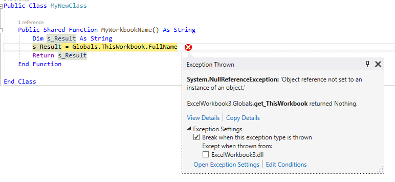 VSTO Globals Returns Null When Called Across Projects - Microsoft Q&A