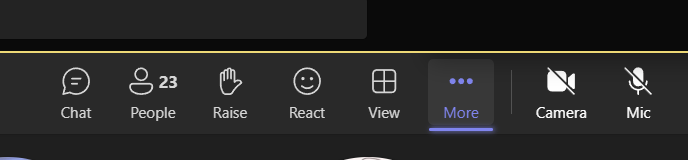My Ms.Teams more action's pop-up button appear outside of my screen ...