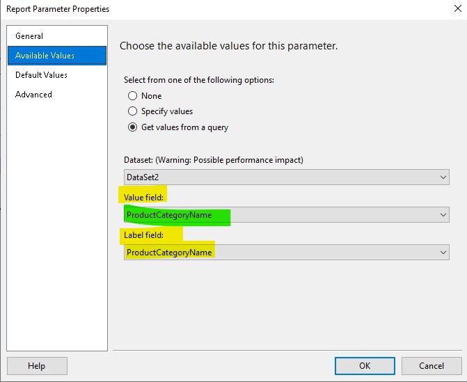 Placeholder showing parameter values without showing table names in ...