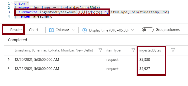 Seeing data transfer information in Application Insights - Microsoft Q&A