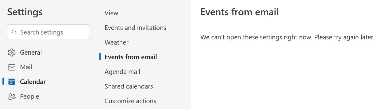 Enable events from email - Microsoft Q&A