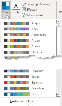 Word Color Scheme Modification - Microsoft Q&A