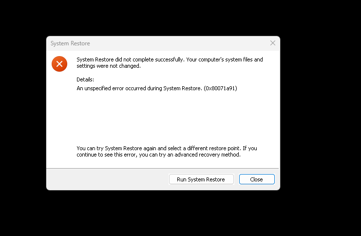 I'm getting critical service failed blue screen when i restart to try ...