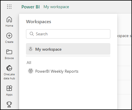 My workspaces