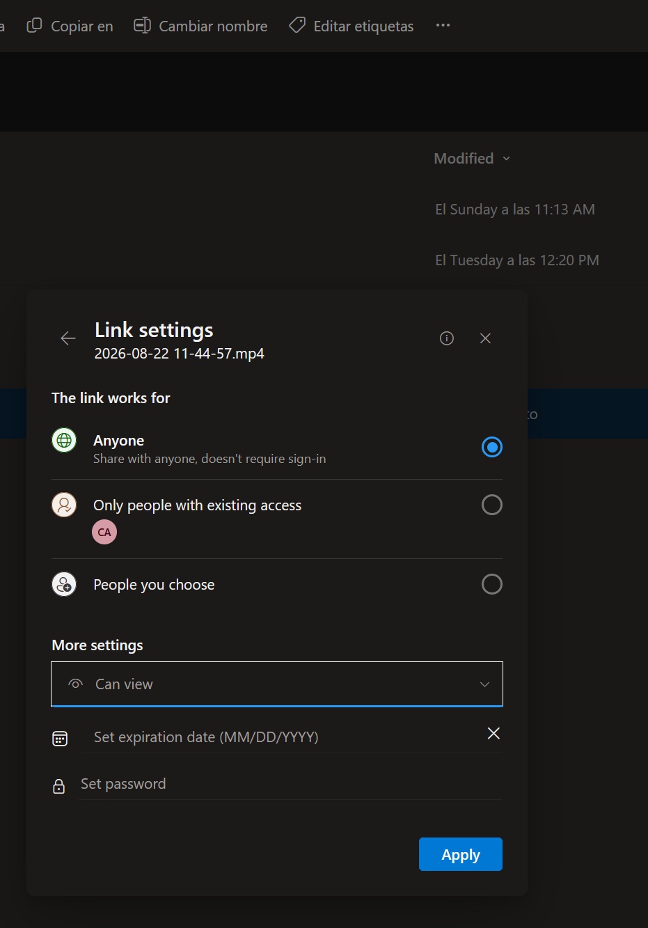 One Drive Language glitch