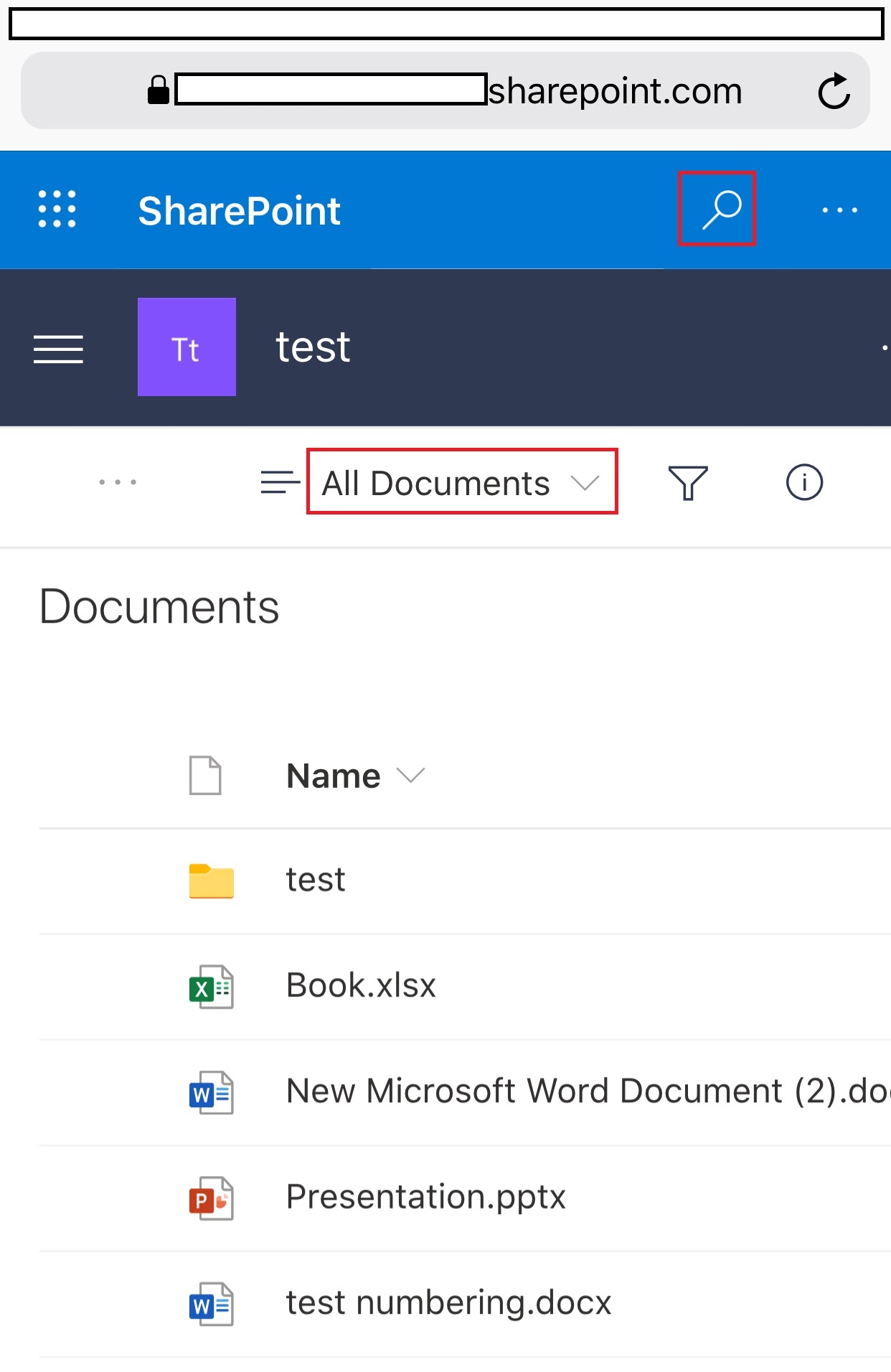 search bar for modern SharePoint doc library - Microsoft Q&A