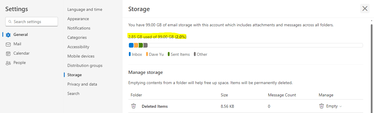 Mailbox is full, even after moving mails to archive - Microsoft Q&A