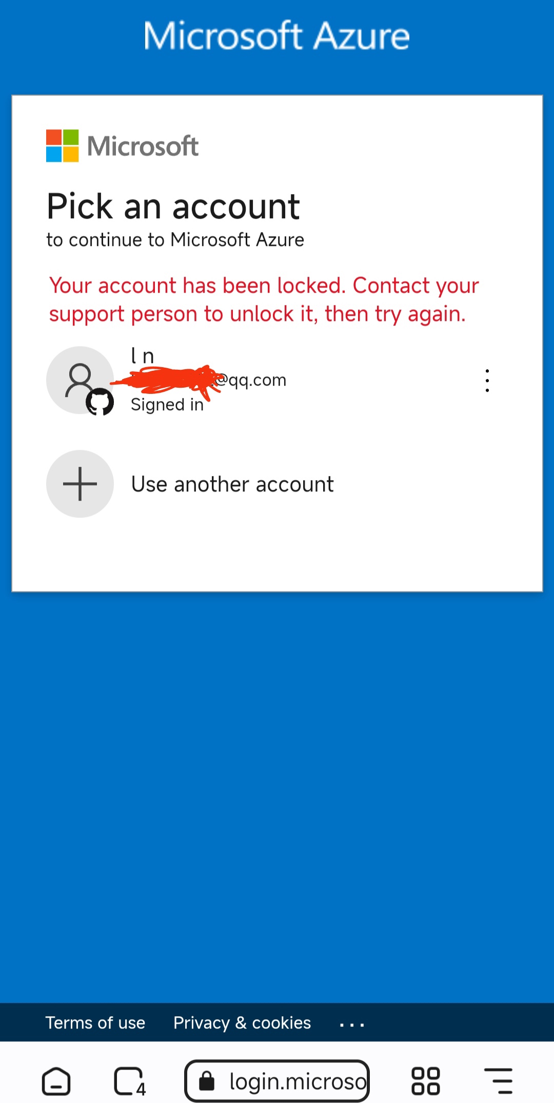 Your account has been locked - Microsoft