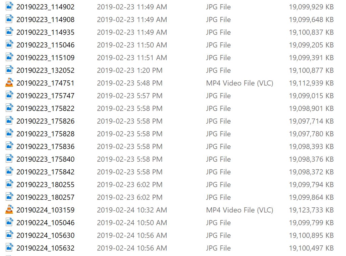 Files sizes for photos and videos showing as much larger than actual ...