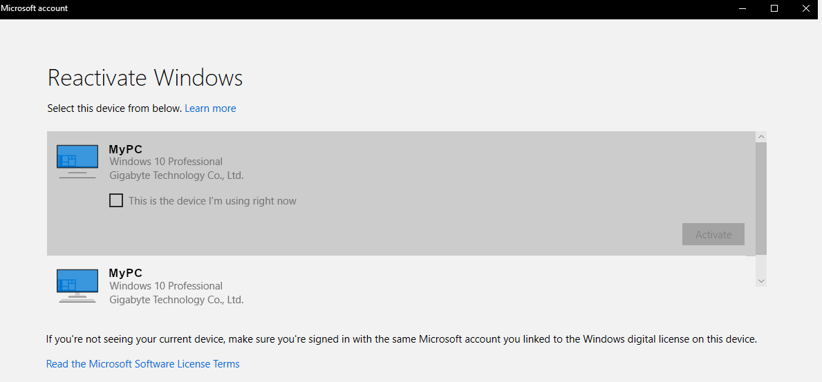 Can't Reactivate License Activation Because of Matching Names ...