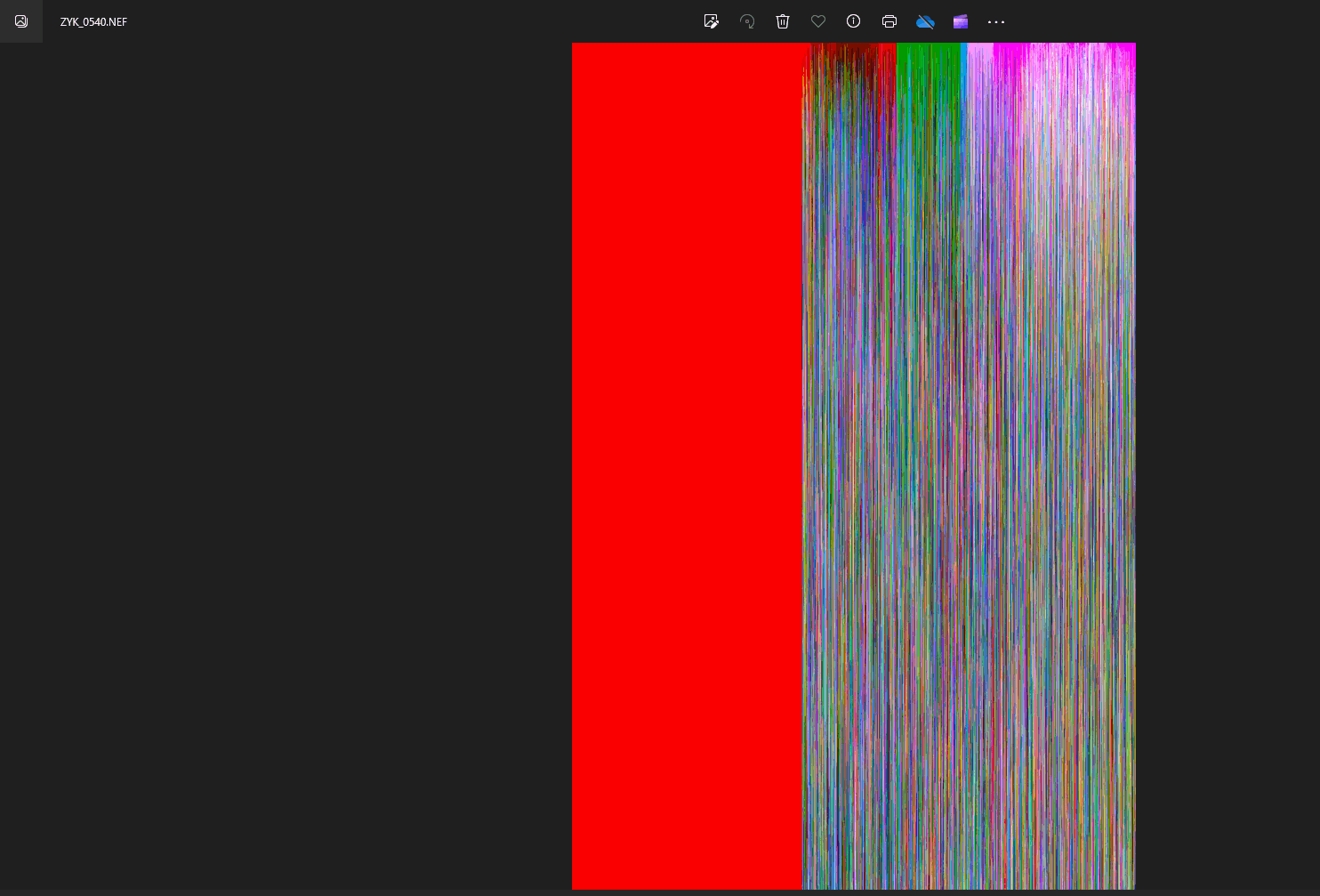 win10打开nef格式的图片一开始是正常的，1秒后就会变成颜色混乱，已经安装raw image extension - Microsoft Q&A