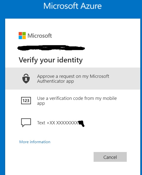 Relocation from country A to B - new mobile number - Azure cannot login ...