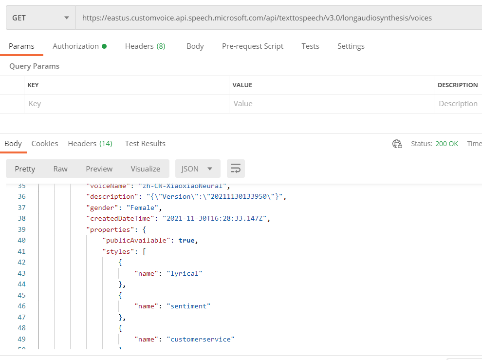 Which all languages are supported by East US Region for Long Audio API ...