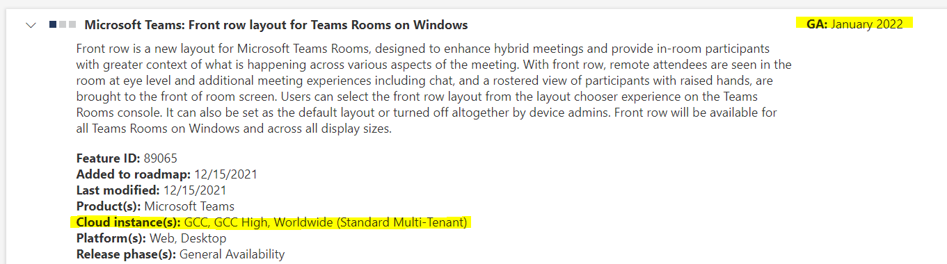 When this is be available Microsoft Teams Rooms Devices Front Row