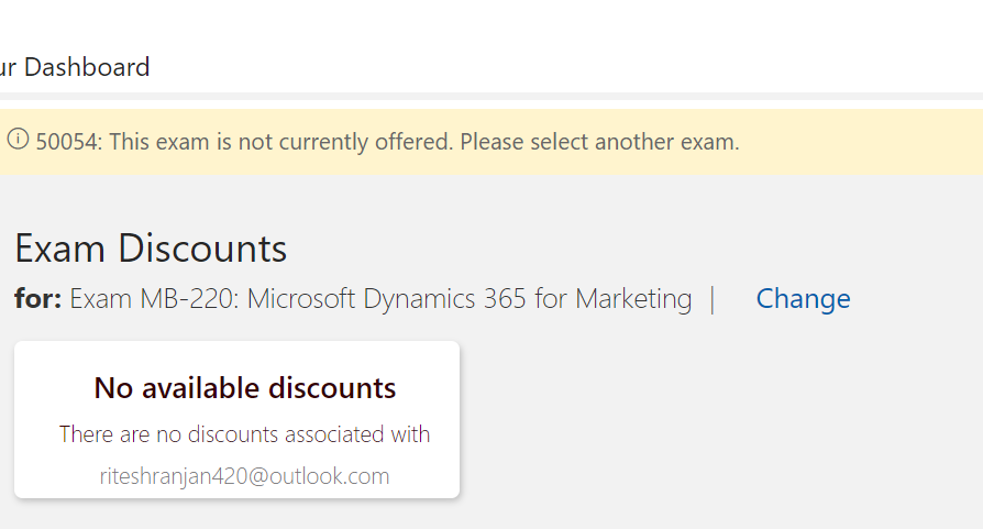 I am not able to schedule new Exam - Microsoft Q&A
