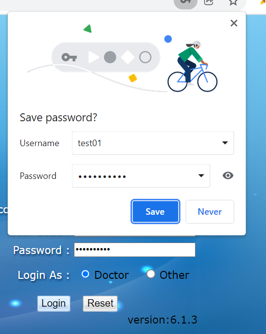 Save a login for a website where the username and password are on