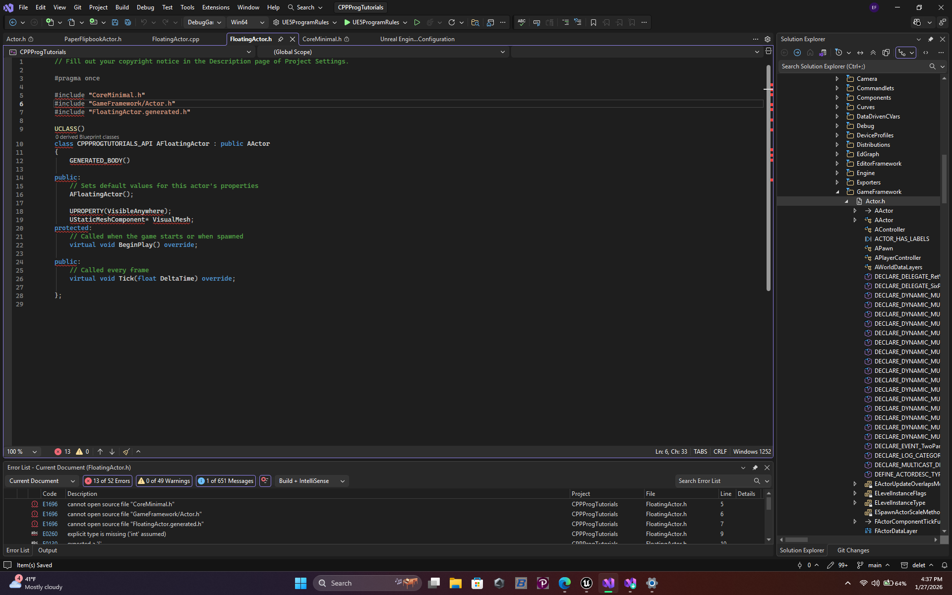 MS visual studio E1696