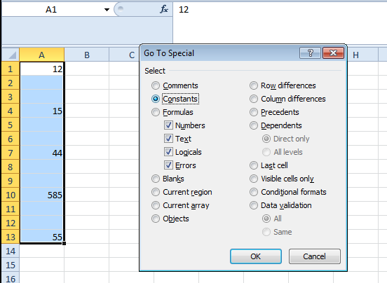 Excel formula for computing current cell + equally spaced reference ...