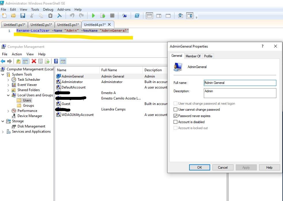 How to change the username credentials in Windows 10