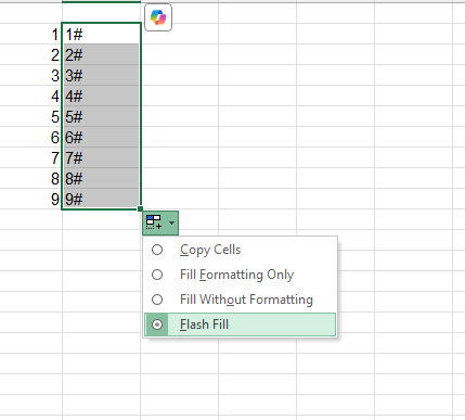 Fill Serial option unavailable when combining number and symbol ...