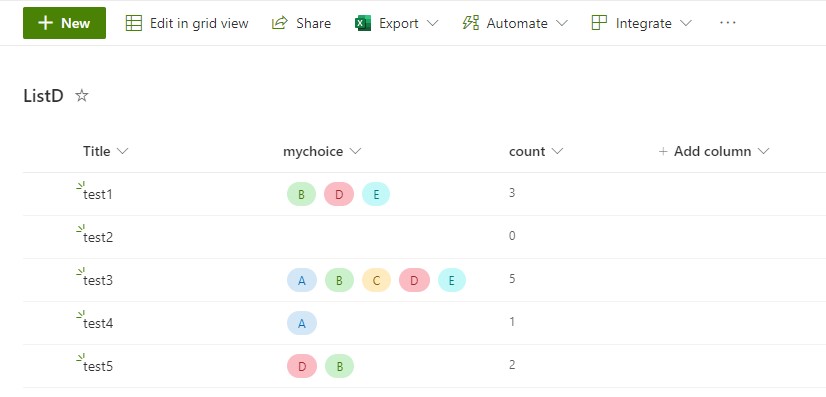 Count multiple selected items in Sharepoin online list Choices type ...