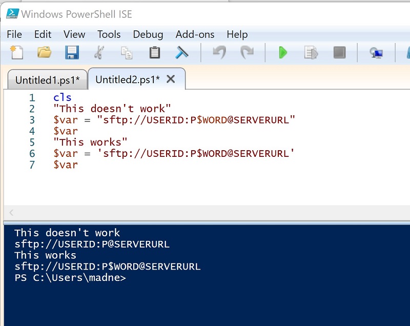 Special charaters in SFTP connection - Microsoft Q&A