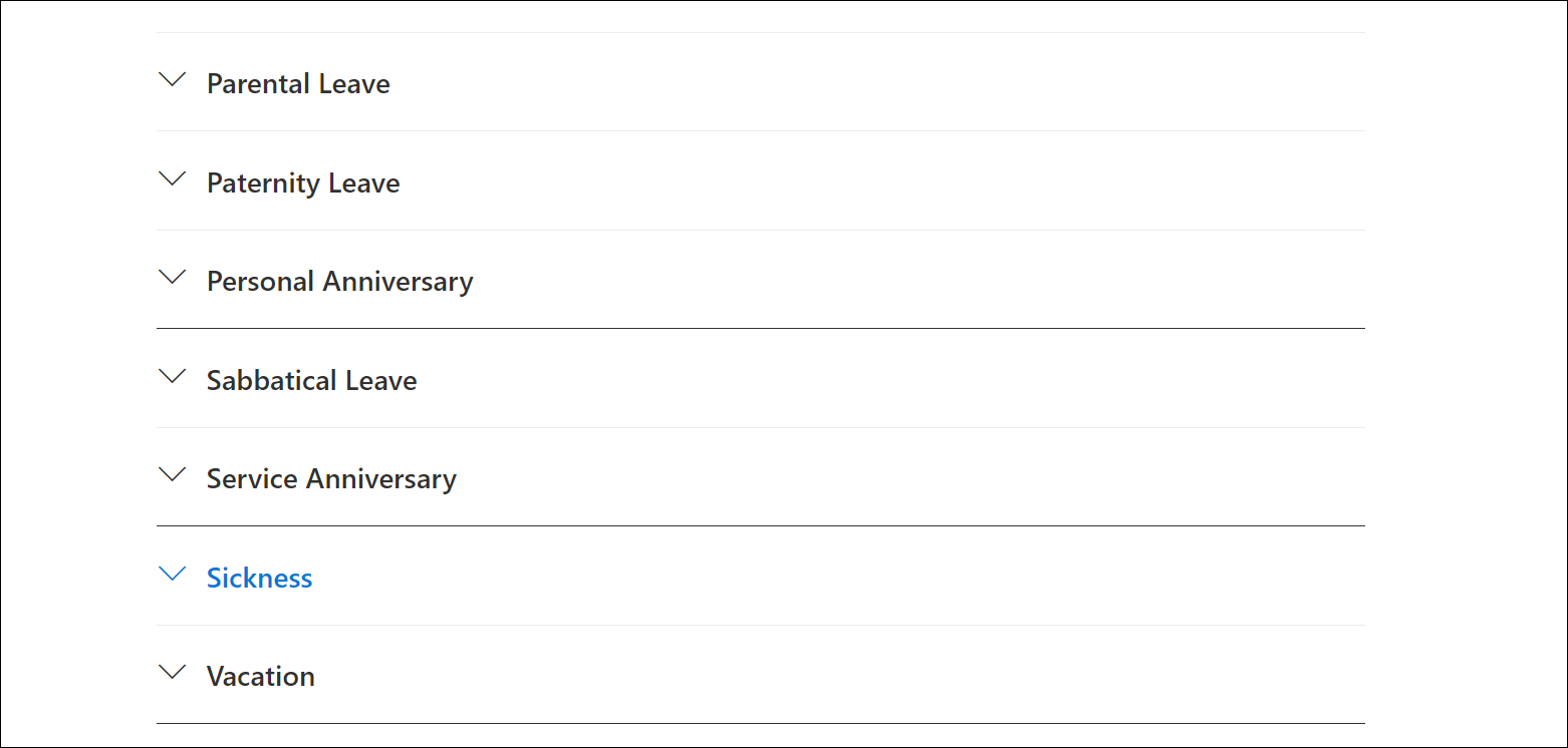 Modern SharePoint: Collapsible section divider lines are different ...