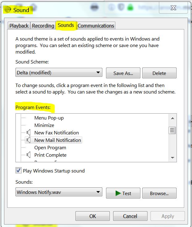 audible notification of email - Microsoft Q&A