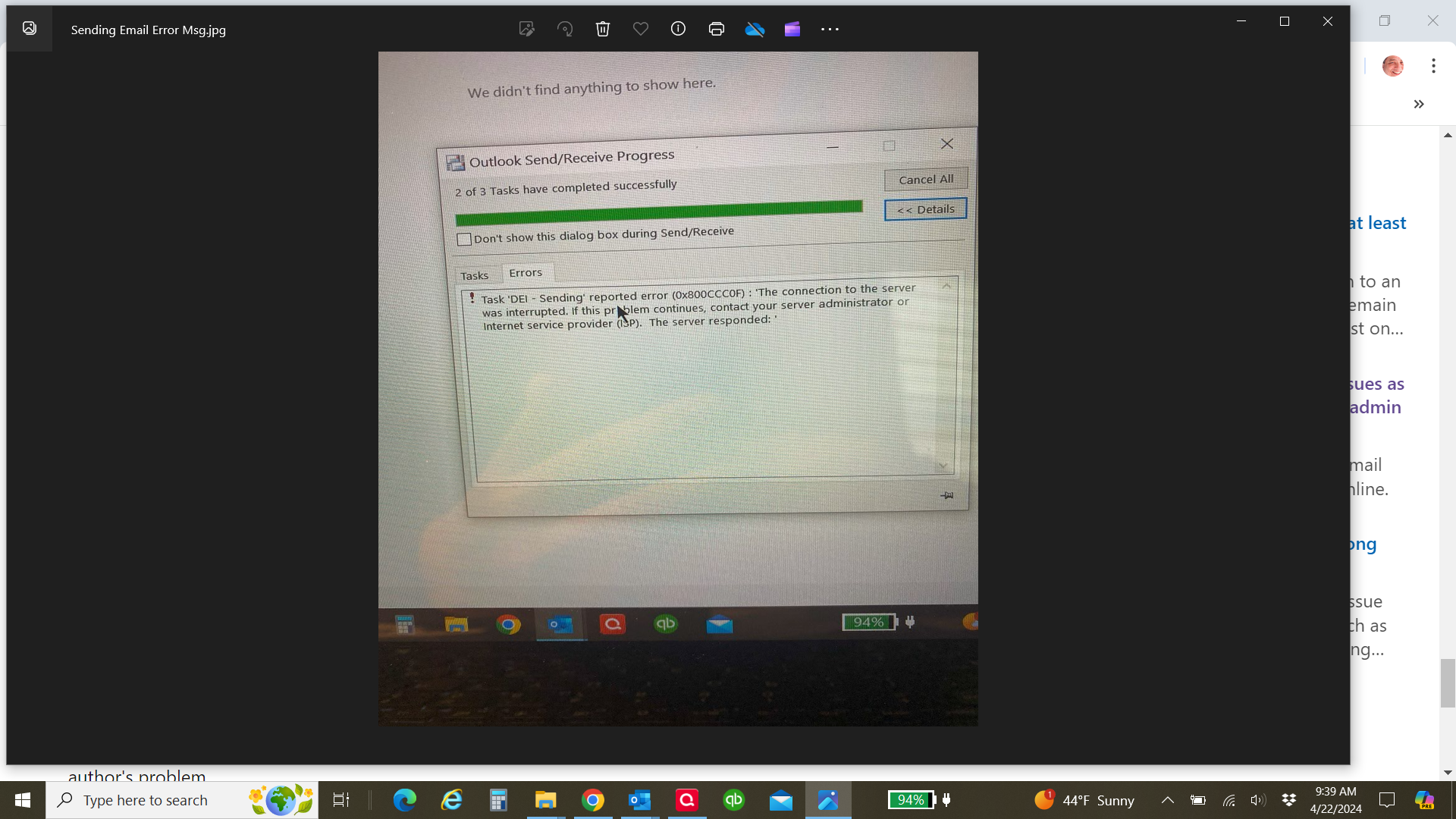 Sending Emails timing out - Microsoft Q&A