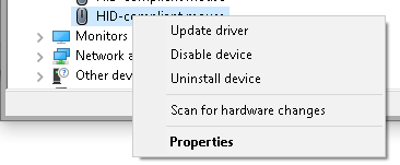 How to change settings for a single generic HID device without ...