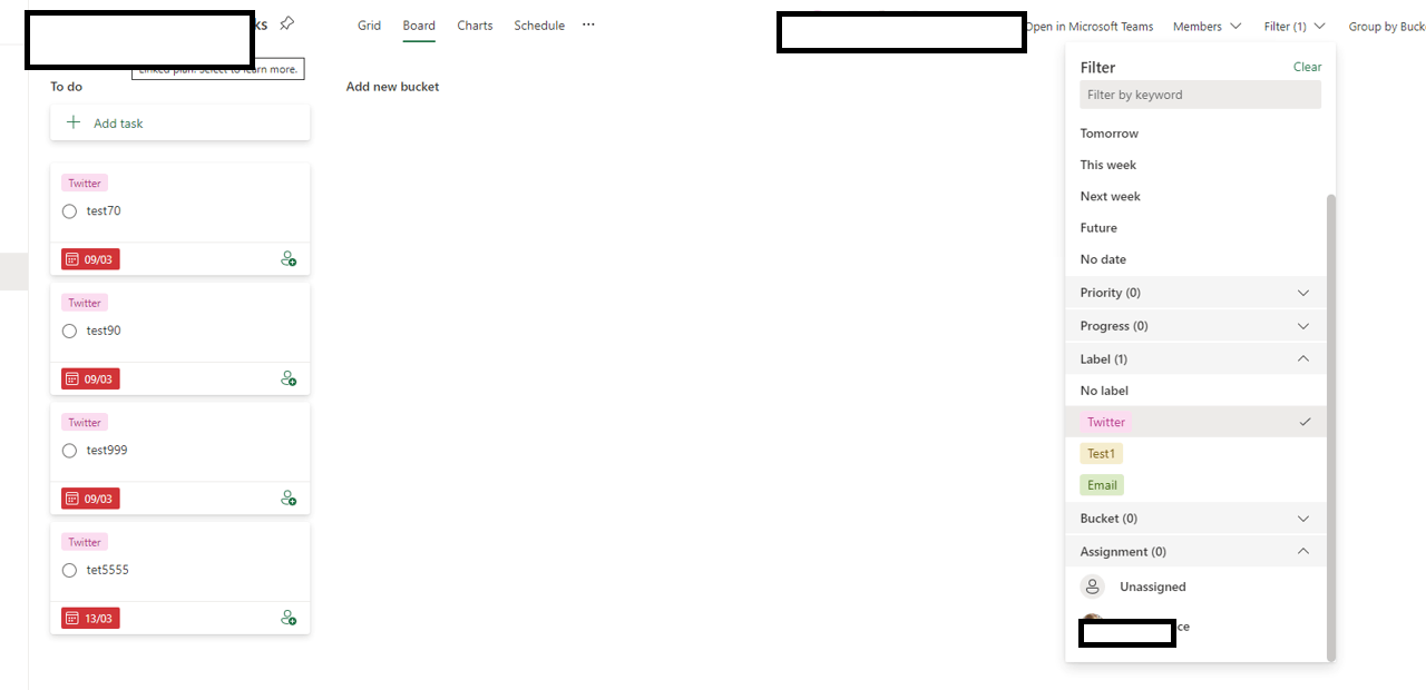 MS Planner Filters Not Working - Microsoft Q&A