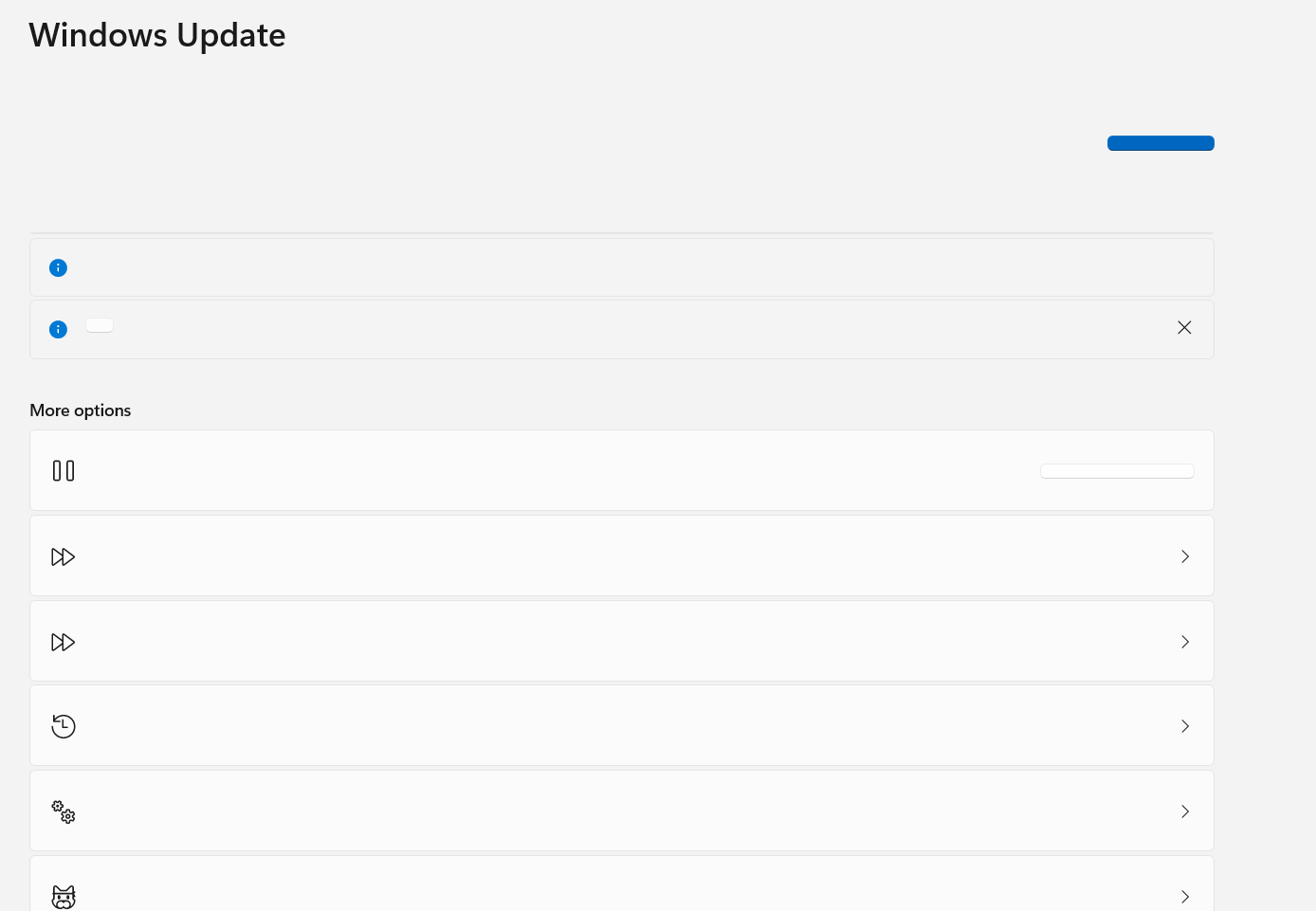 Windows 11 - Windows Update missing buttons and text, Troubleshoot says ...