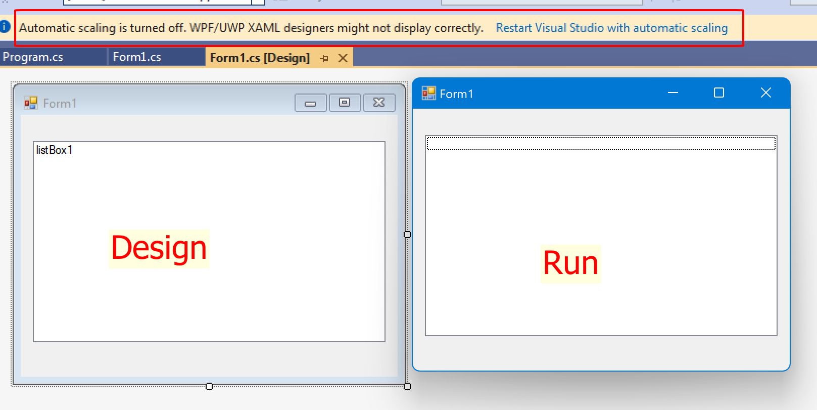 How can I adjust the display scale of the Form according to the screen ...